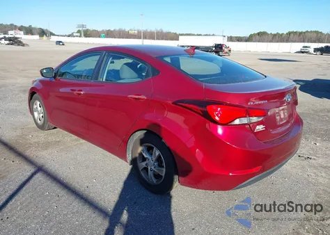 2014 Hyundai Elantra Se from USA, damaged, VIN 5NPDH4AE2EH543081